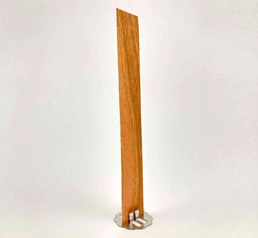 Pabilo de madera 1.3cm*13cm con Portapabilo Circular