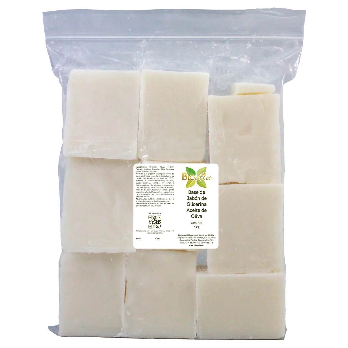 Base de Jabón De Glicerina de Aceite de Oliva 1Kg