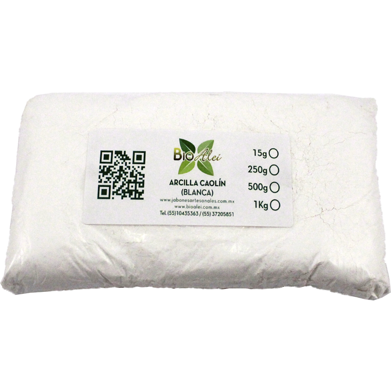 Arcilla Caolín (blanca) 250g – 1Kg