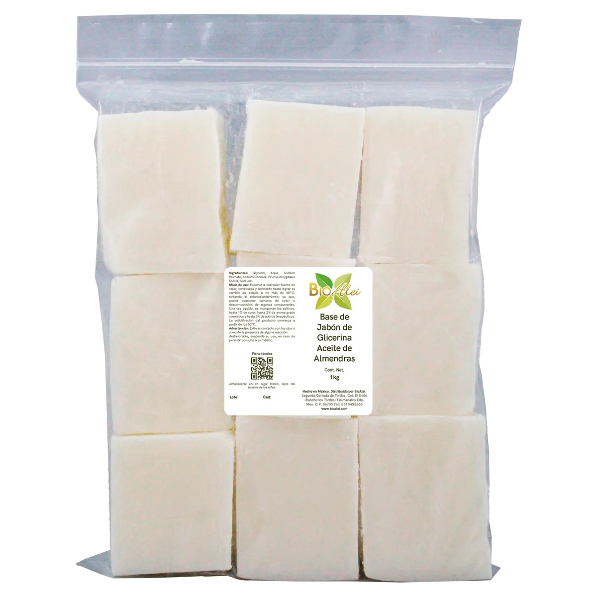 Base de Jabón de Glicerina de Aceite de Almendras 1Kg