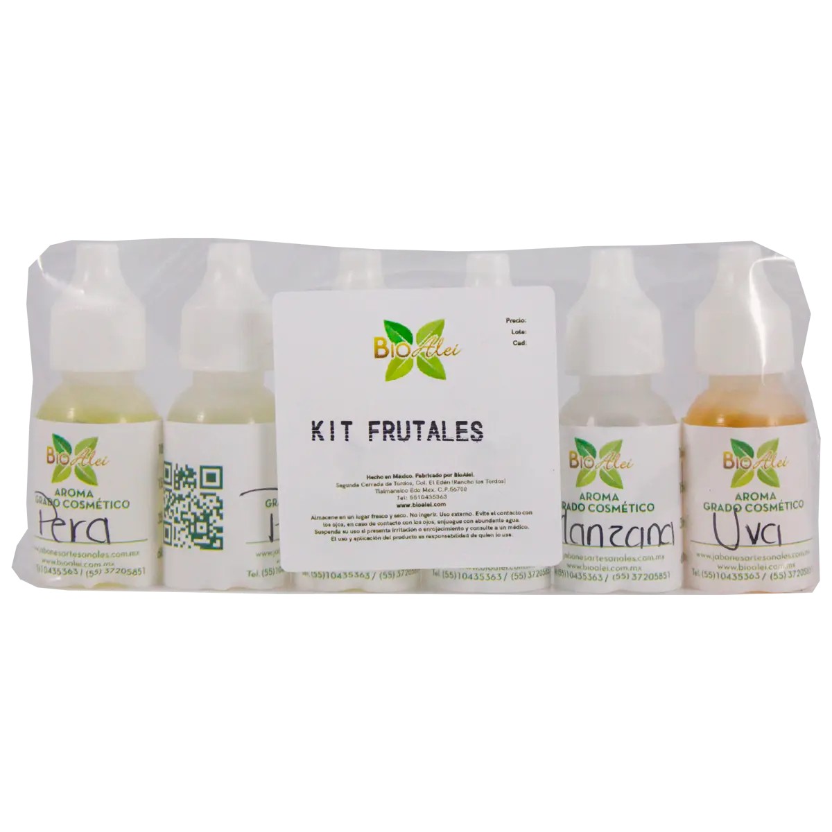 Kit de Aromas Frutales (6 Aromas de 10ml: Mango, Piña, Uva, Manzana, Pera y Sandia)