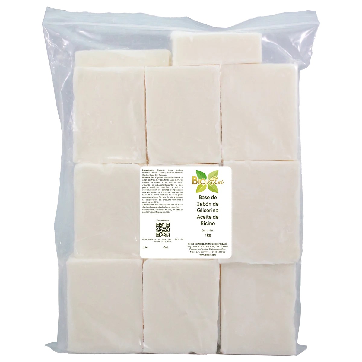 Base de Jabón de Glicerina de Aceite de Ricino 1Kg