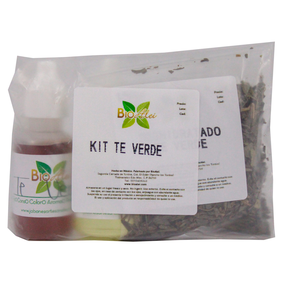 Kit 5 (Extracto, Aroma y Exfoliante de Té Verde)