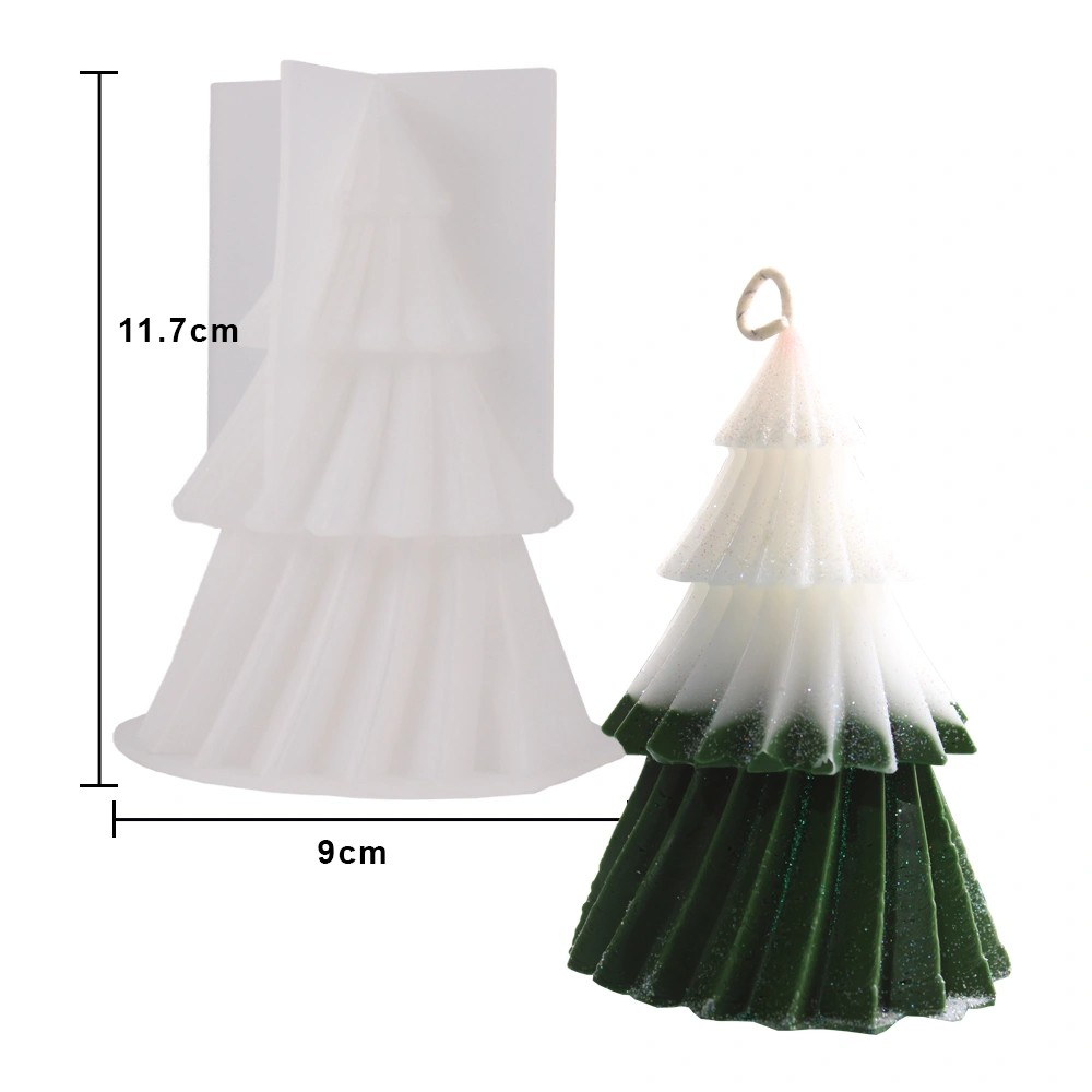 Molde de Silicón Pino Geométrico 11.7cm x 9cm