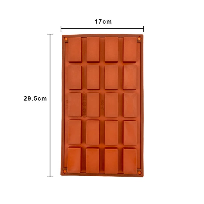 Molde de Silicón Para 20 Tablas de Chocolate