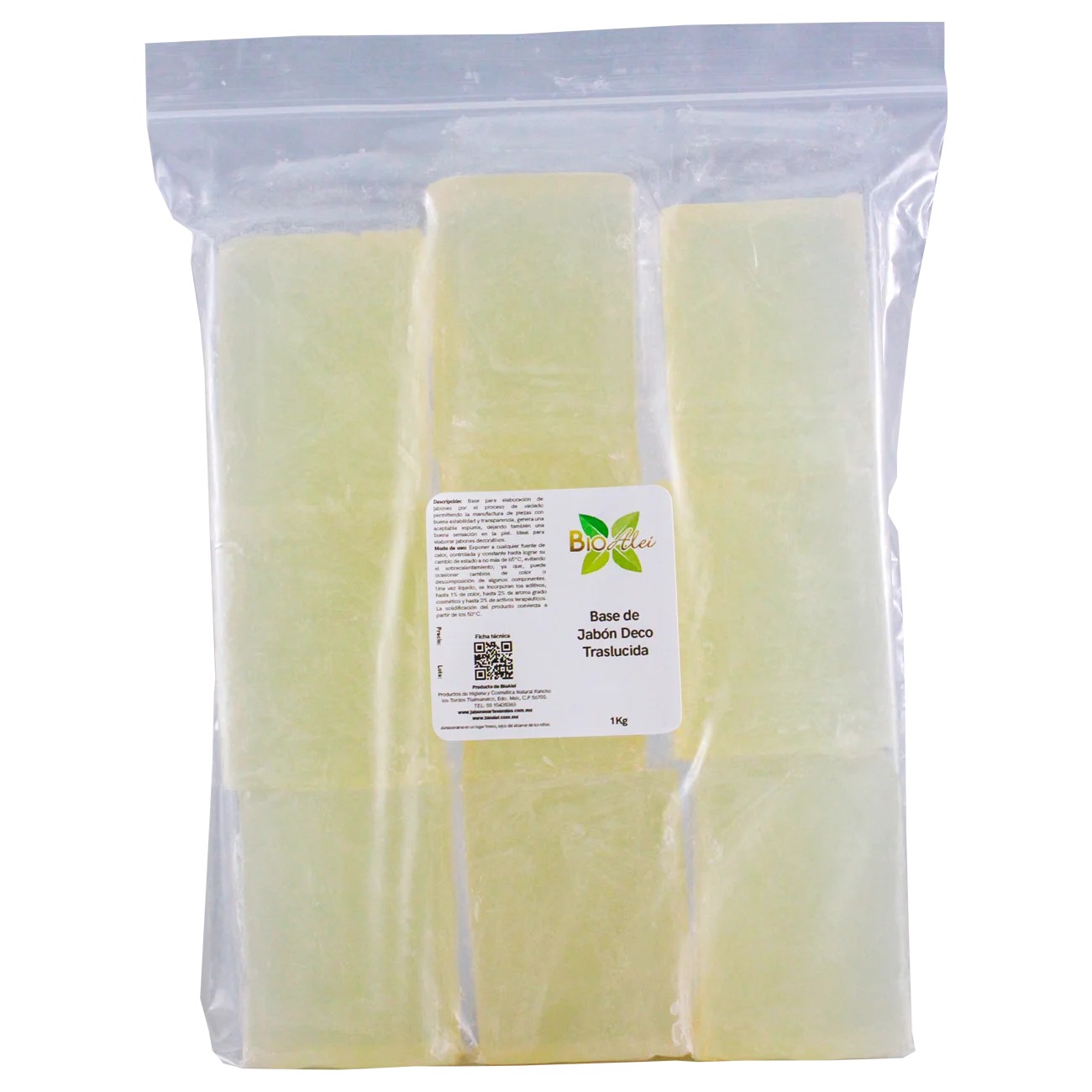 Base de Jabón De Glicerina Deco Traslucida